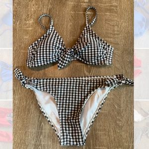 Black & White Gingham Bikini